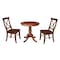 International Concepts Round 30 in Round Top Pedestal Table with 2 Chairs, Espresso, 30 in W, 30 in L, 29.1 in H, Wood K581-30RT-C613-2 - alternate 2